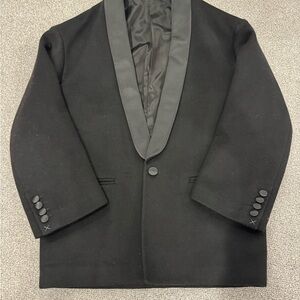 Celine womans Black Blazer jacket cashmere and satin lapels